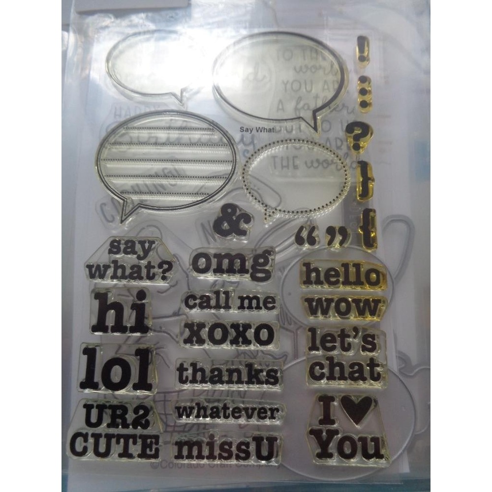 MFT SAY WHAT Cling Rubber Stamps & Die Scrapbooking
